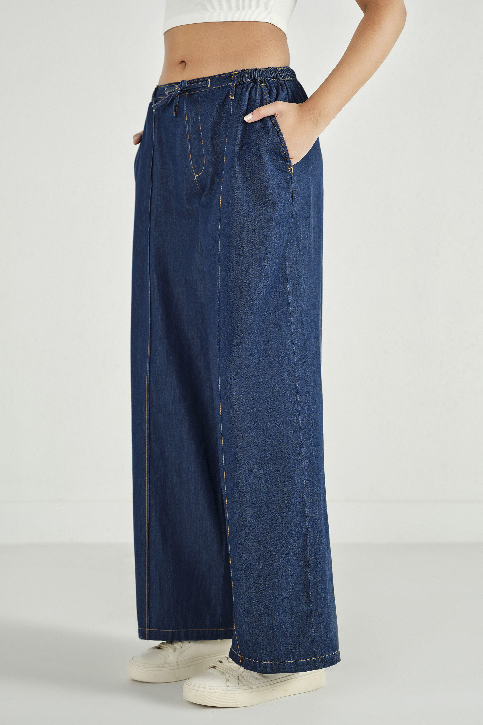 Dark Blue Denim Pants, Dark Blue, image 3